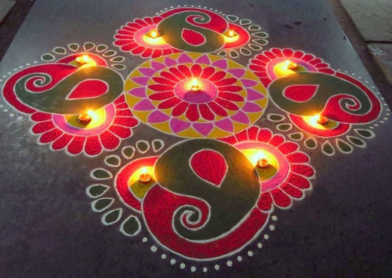 diwali rangoli designs freehand