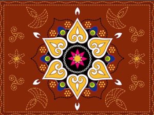 diwali rangoli designs with colours