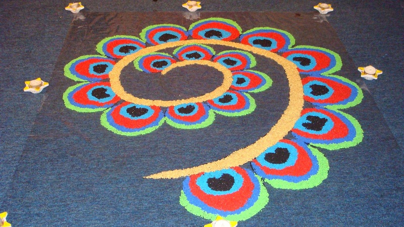 diwali rangoli designs with dots